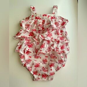 Cotton on ruffle romper 18-24m adjustable height buttons